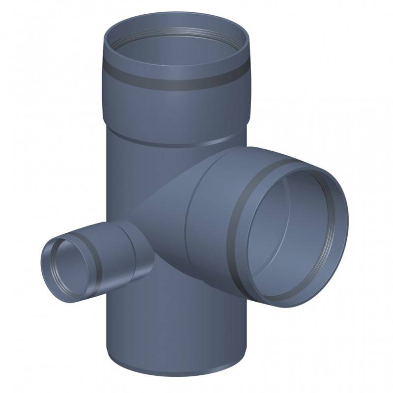 PoloPlast POLO KAL XS Doppelabzweig DN 110/50/110, 87,5 Grad, Eck