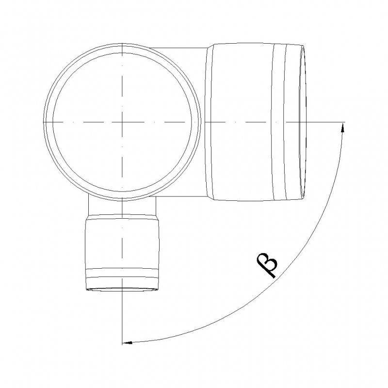 PoloPlast POLO KAL XS Doppelabzweig DN 110/50/110, 87,5 Grad, Eck