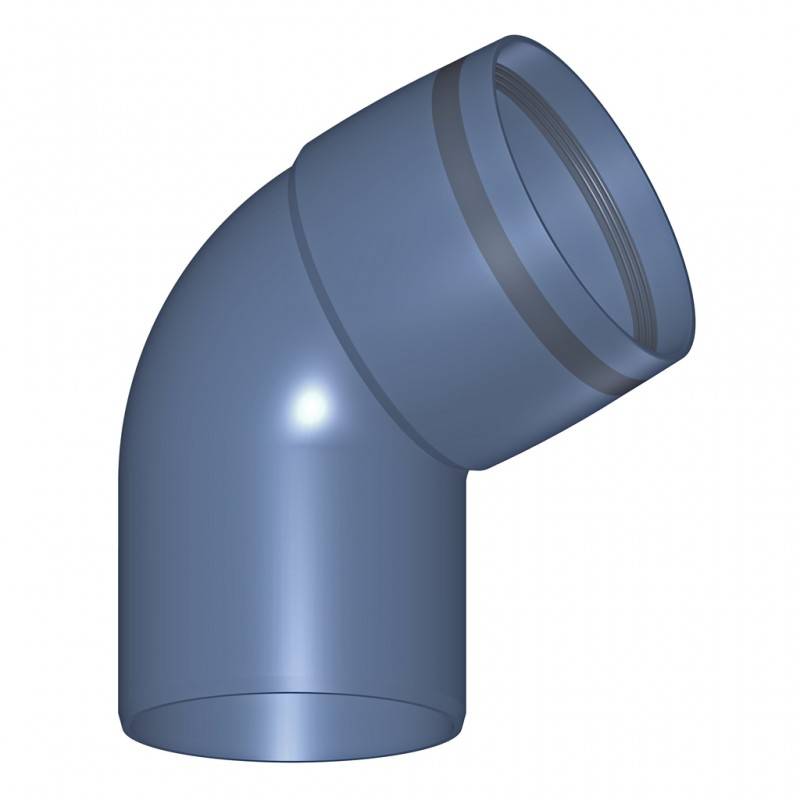 PoloPlast POLO KAL XS Bogen DN 90, 67,5 Grad