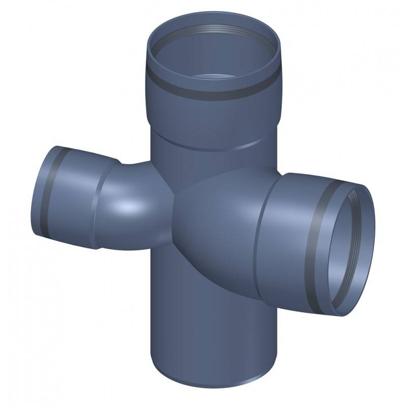 PoloPlast POLO KAL XS Kombiabzweig DN 110/75/110, 87,5 Grad