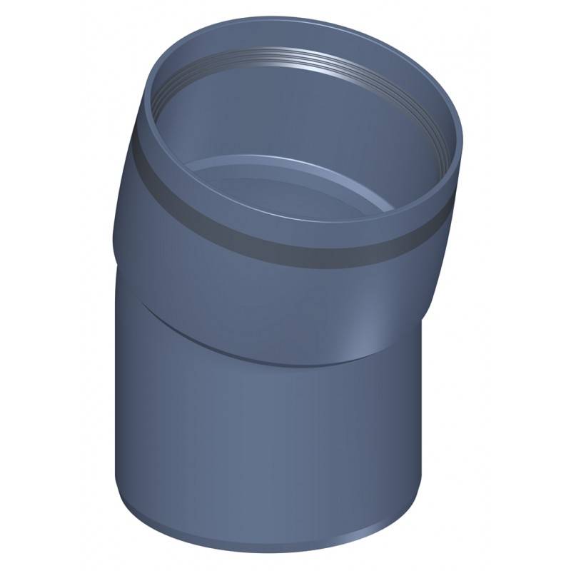 POLOPLAST POLO-KAL XS, Bogen, DN 110, 15°, 1 Stk.