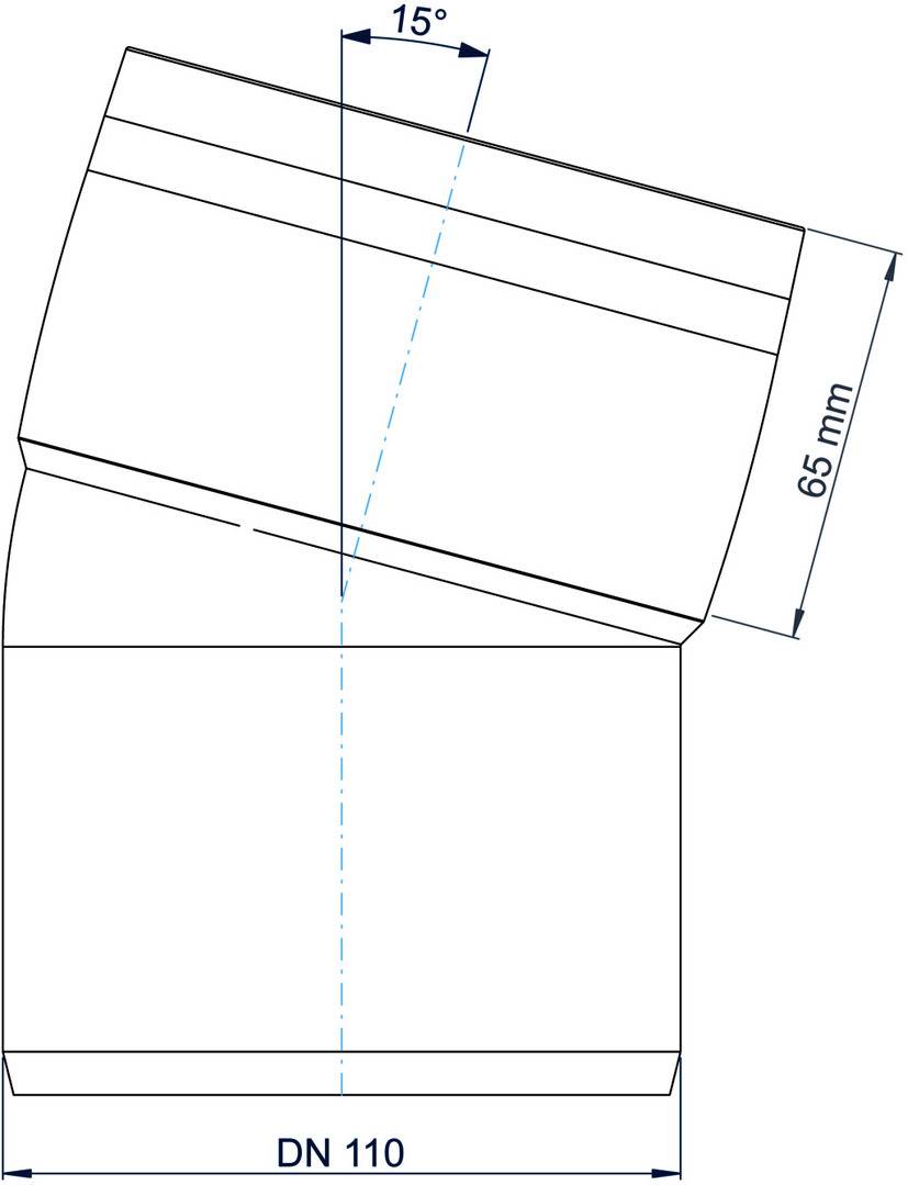 POLOPLAST POLO-KAL XS, Bogen, DN 110, 15°, 1 Stk.