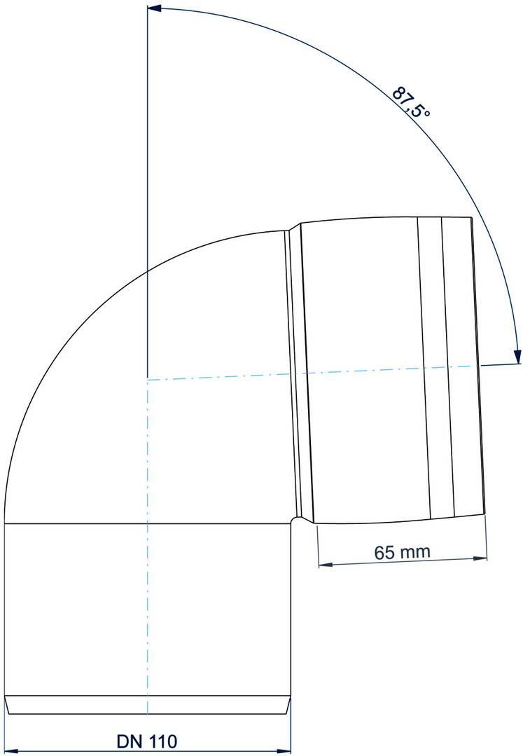 PoloPlast POLO KAL XS Bogen DN 110, 87,5 Grad