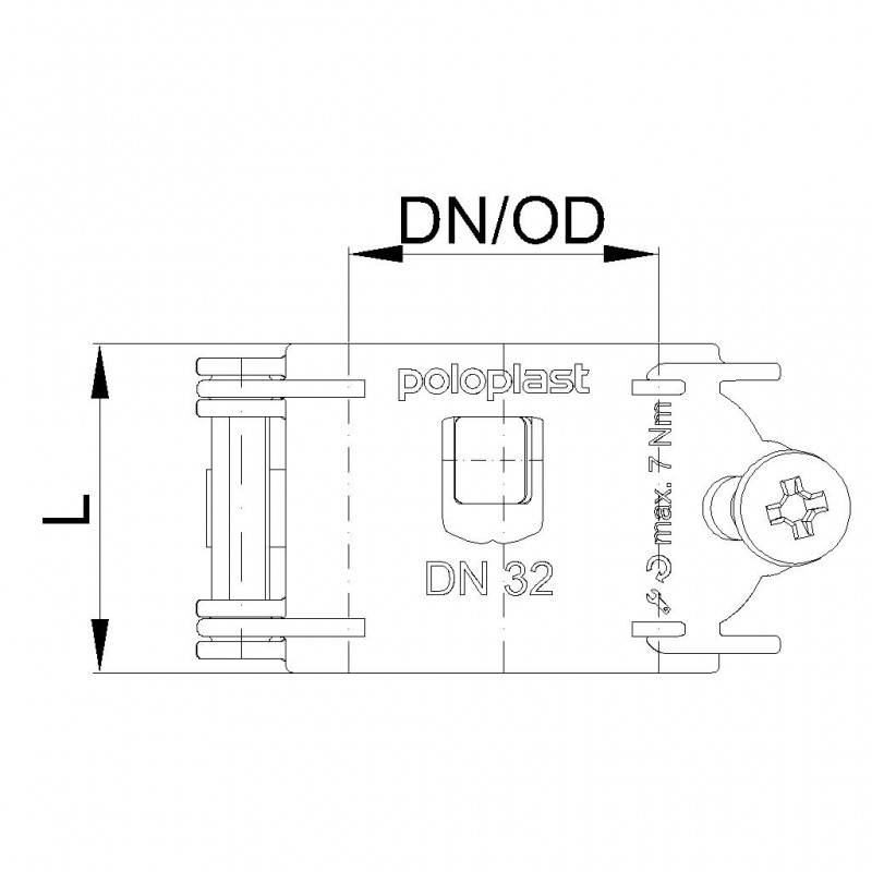 PoloPlast POLO KAL XS Auszugsichere Verbindung DN 32