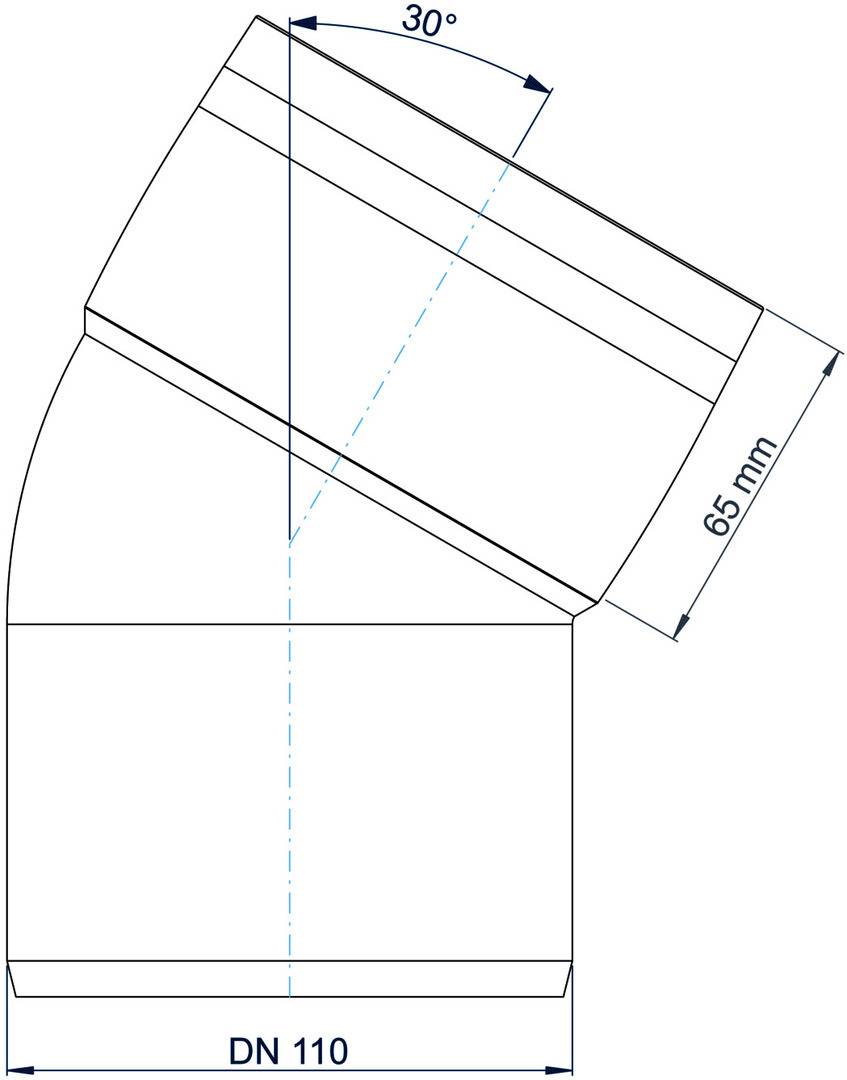 PoloPlast POLO KAL XS Bogen DN 110, 30 Grad