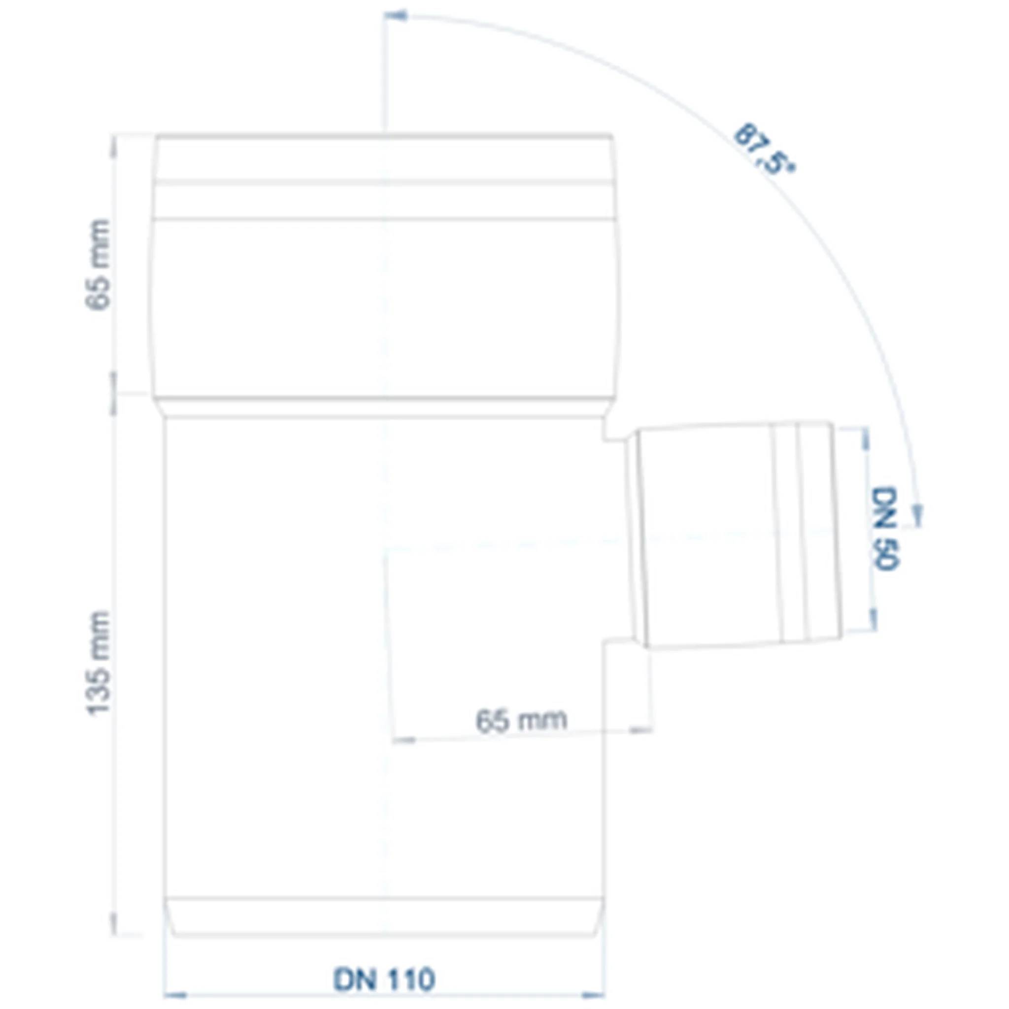 POLOPLAST POLO-KAL XS Abzweig DN 110/50/87, 1 Stk.