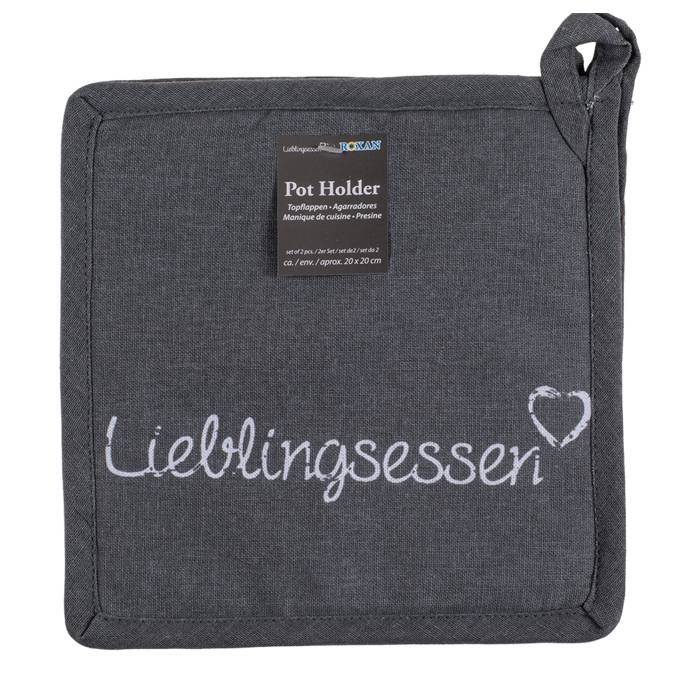 2 x Topflappen Lieblingsessen ca. 20 x 20 cm
