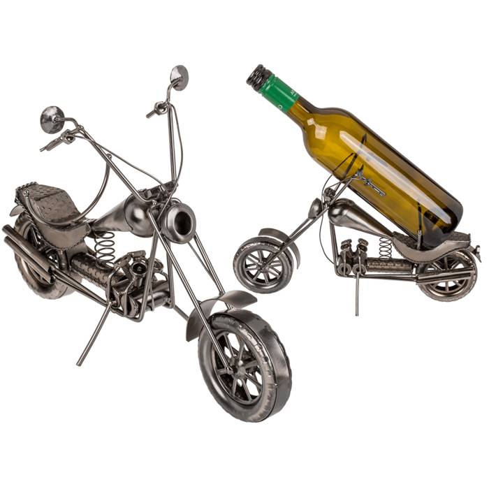 Flaschenhalter Motorrad II aus Metall
