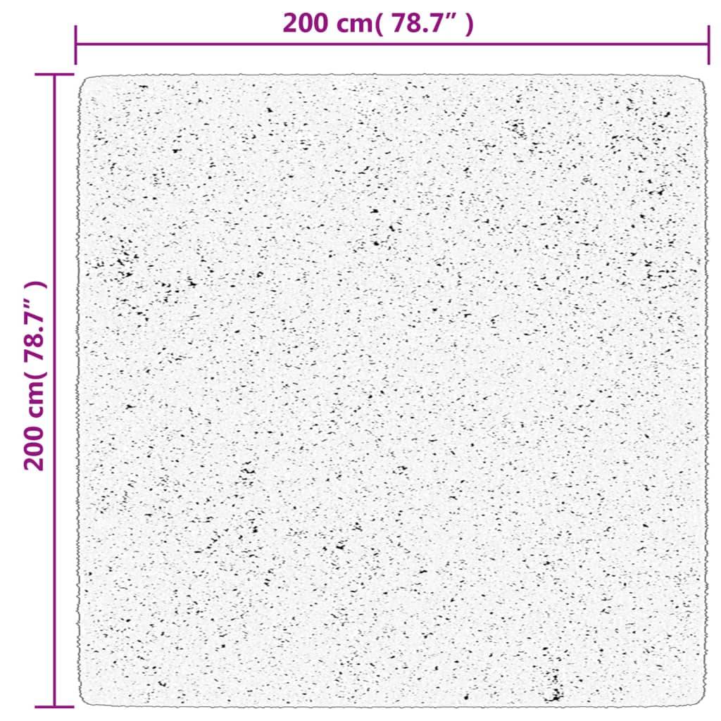 vidaXL Teppich OVIEDO Kurzflor Creme 200x200 cm