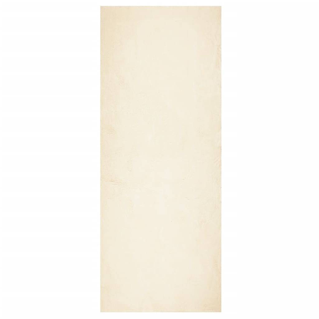vidaXL Teppich HUARTE Kurzflor Weich und Waschbar Creme 80x200 cm