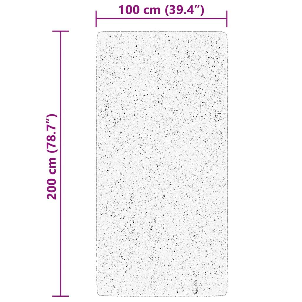 vidaXL Teppich HUARTE Kurzflor Weich und Waschbar Schwarz 100x200 cm