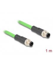 Delock M12 Kabel D-kodiert 4 Pin Stecker zu PUR TPU 1 m 80416 - Kabel - 1 m - 4-