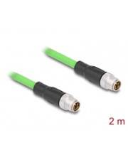 Delock M12 Kabel X-kodiert 8 Pin Stecker zu PUR TPU 2 m 80437 - Kabel - 2 m - 8-