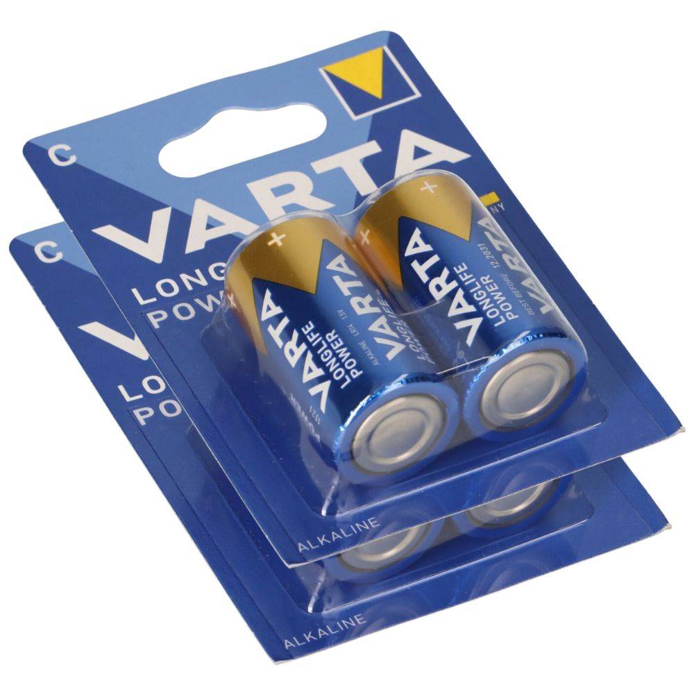 2x Varta 4914 Longlife Power Baby Batterie C 2er Blister LR14