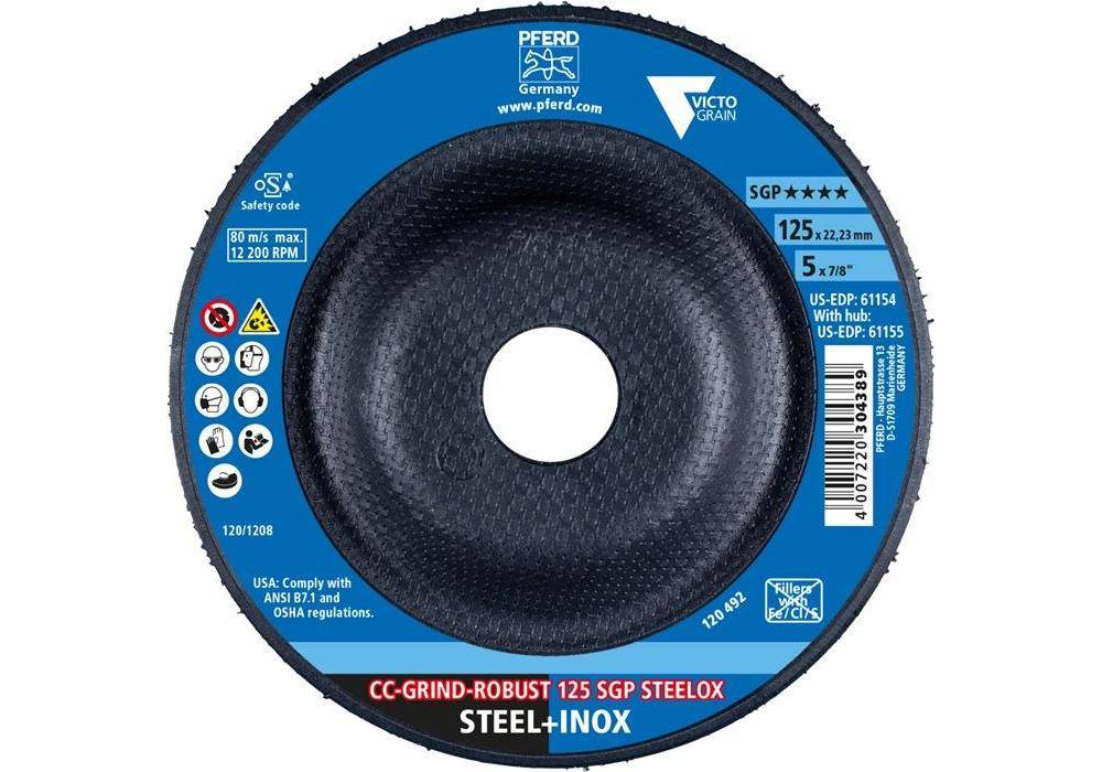 PFERD Schleifscheibe CC-GRIND-ROBUST SGP STEELOX D125xSmm Stahl /