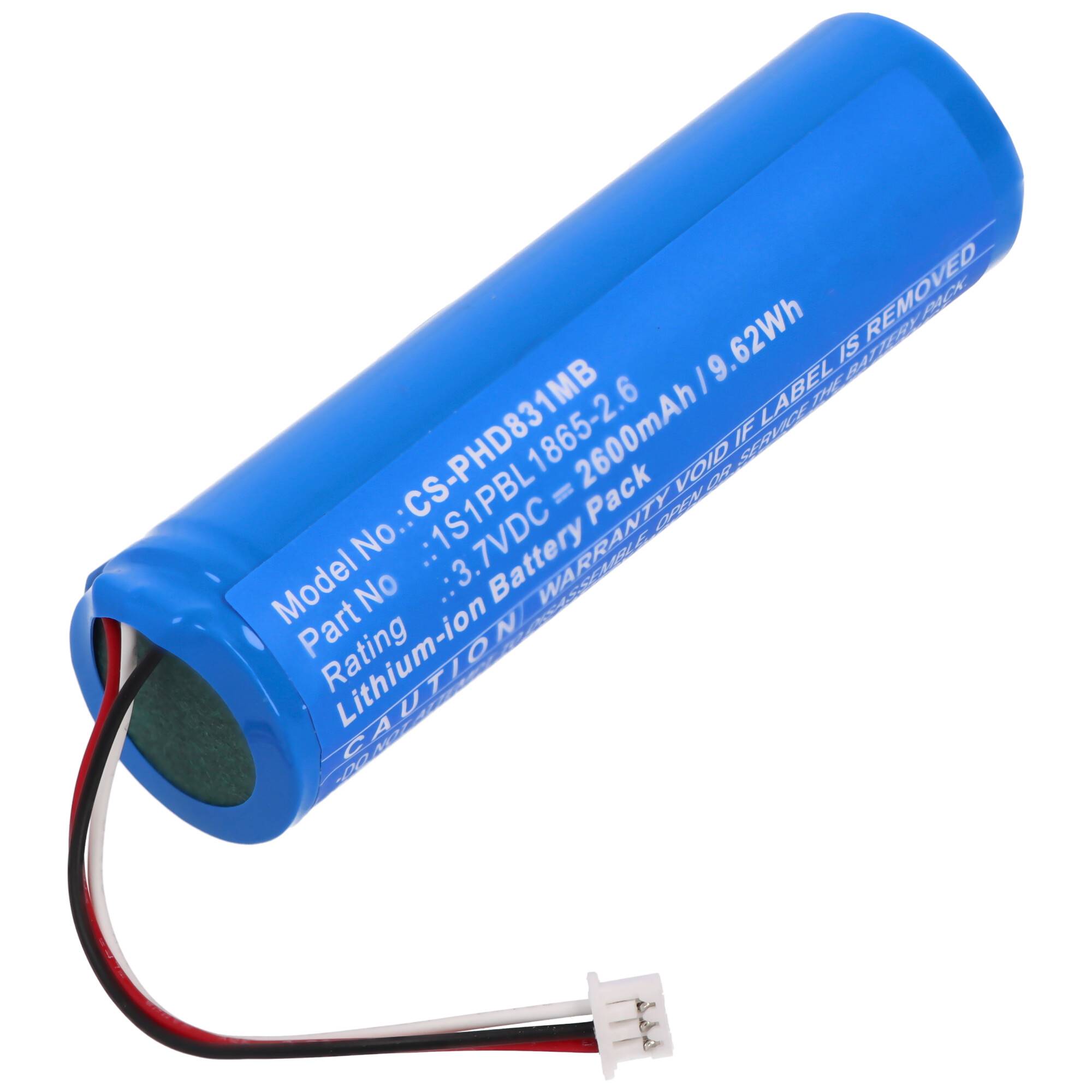 Akku passend für Philips Avent SCD833, SCD835, SCD843, SCD845, ersetzt Philips 1S1PBL1865-2.6 Akku, 3,7V 2600mAh