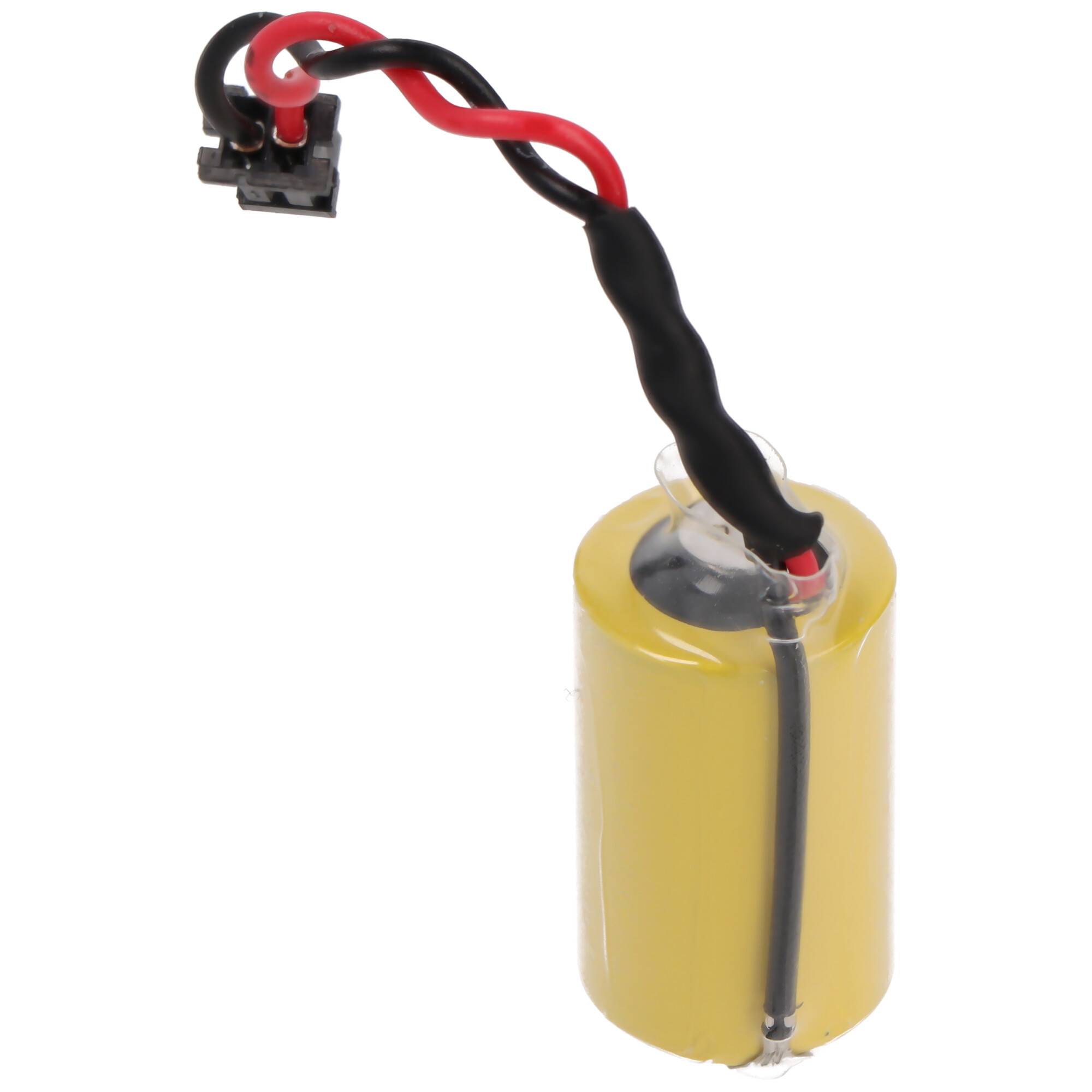 Lithium Batterie passend für Toshiba ER3V mit schwarzem Stecker, unbedingt Stecker beachten, 3,6V 1000mAh