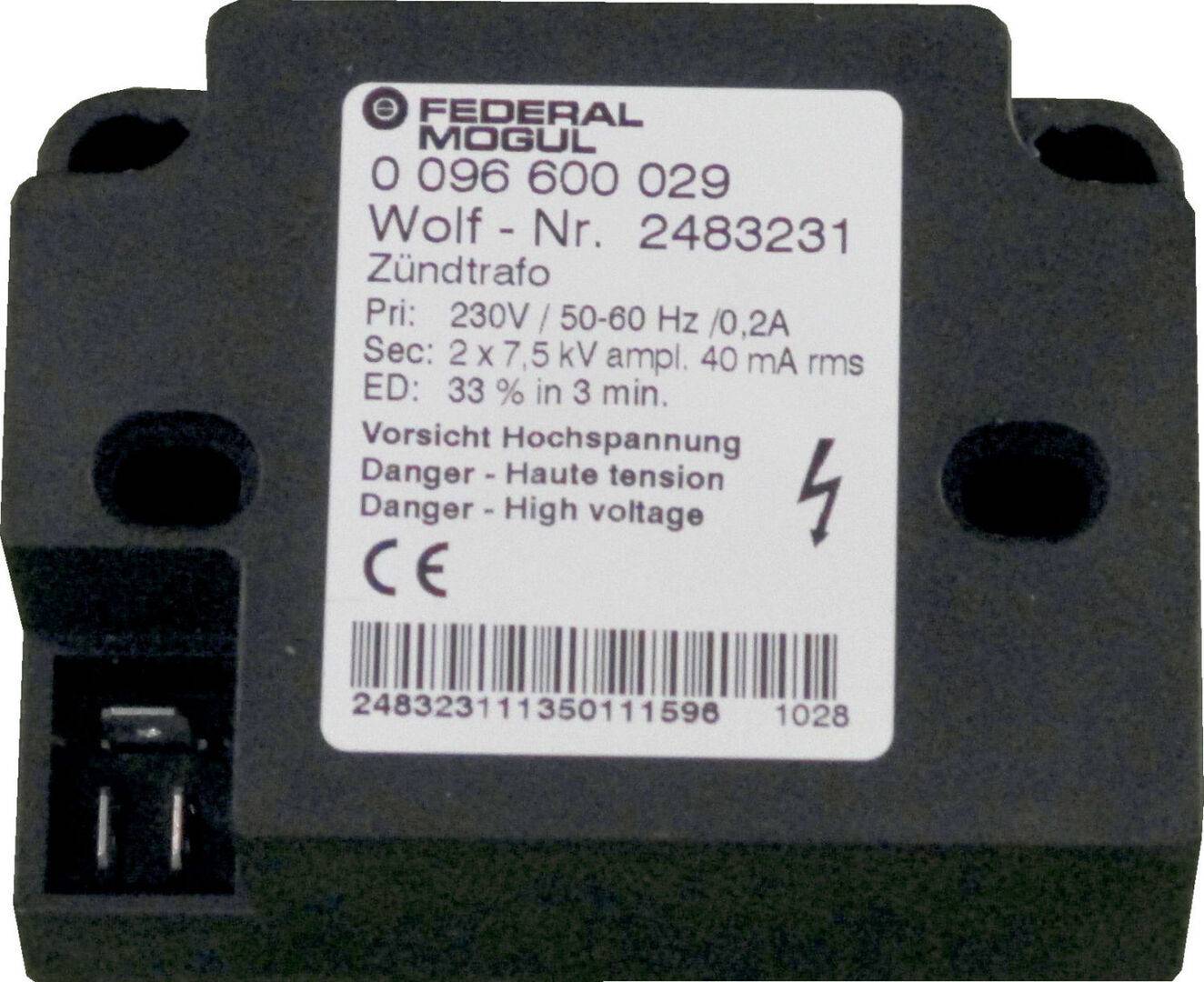 Wolf ET Zündtrafo ÖLV