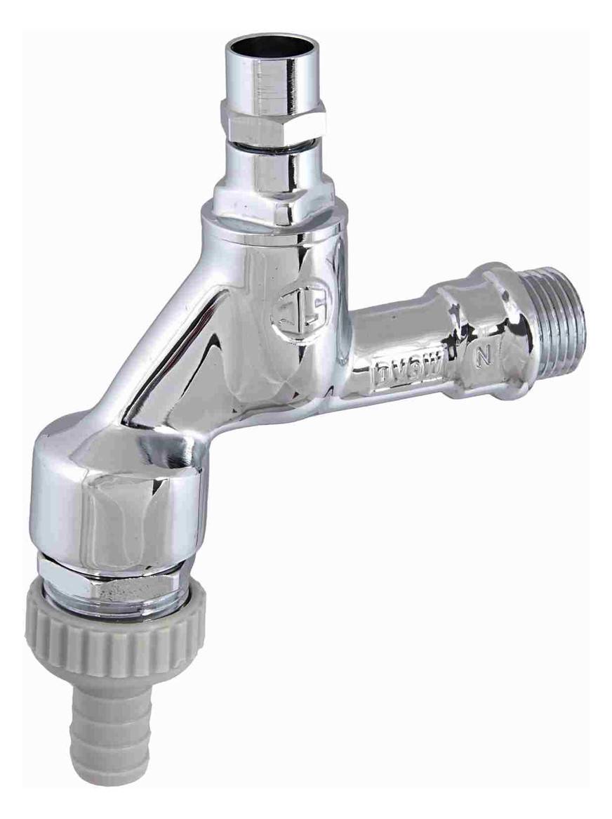 1/2" Auslaufventil mit Belüfter und Schlauchverschraubung