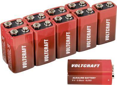 VOLTCRAFT 6LR61 9 V Block-Batterie Alkali-Mangan 550 mAh 9 V 10 St