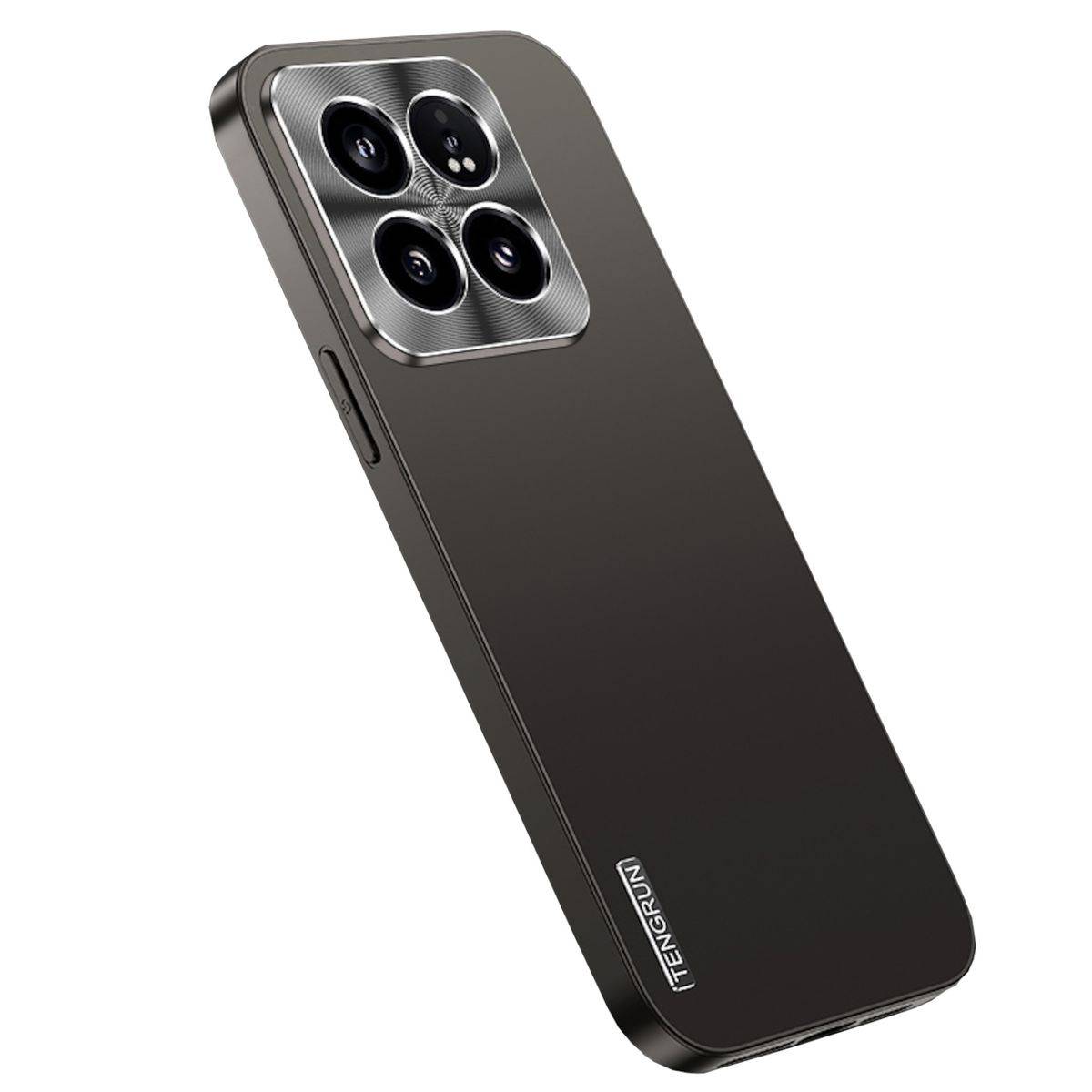 Für Xiaomi 14 Pro Feinmattes Metall Design Handy Schutz Hülle Schwarz
