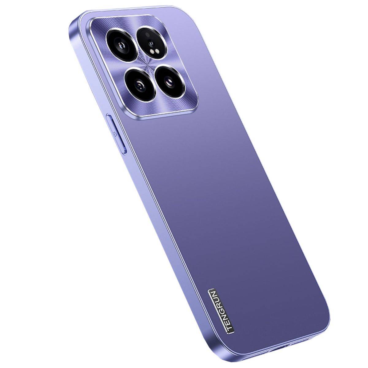 Für Xiaomi 14 Pro Feinmattes Metall Design Handy Schutz Hülle Lila