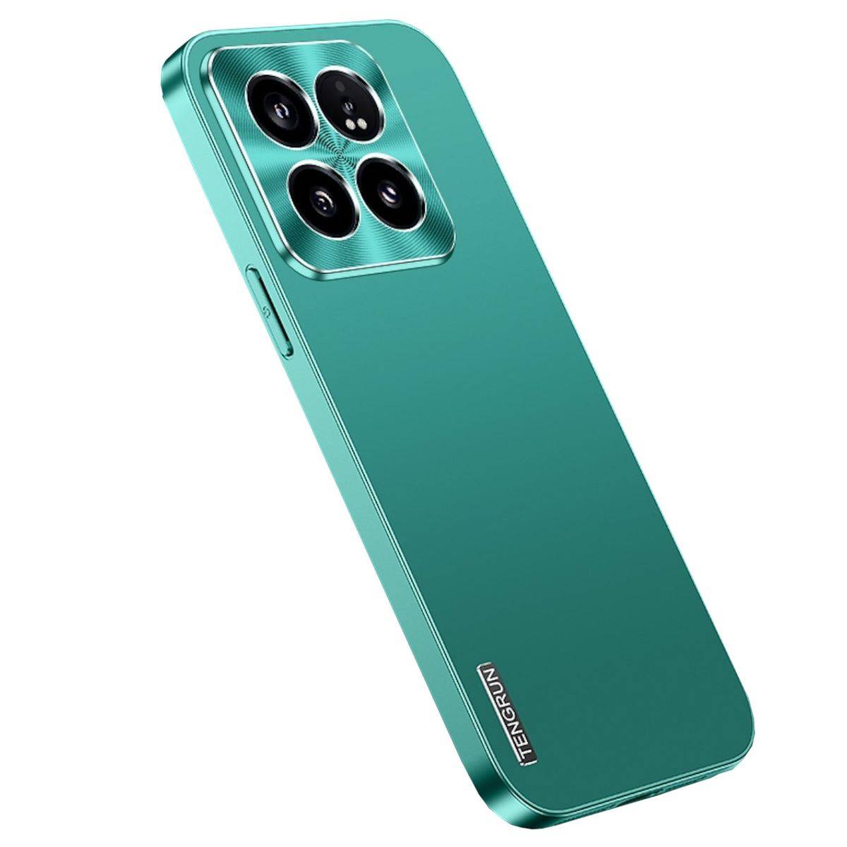 Für Xiaomi 14 Pro Feinmattes Metall Design Handy Schutz Hülle Grün
