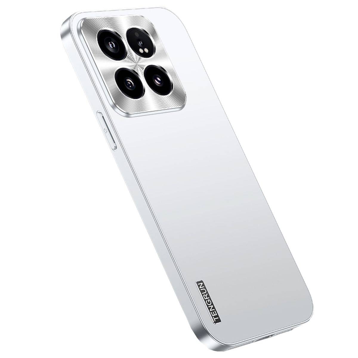 Für Xiaomi 14 Pro Feinmattes Metall Design Handy Schutz Hülle Silber
