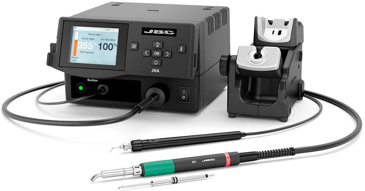 Präzisions-Heißluftstation JNA-2B, inkl. T260-A Vakuumpipette und NH-A Präzisions-Heißluftkolben