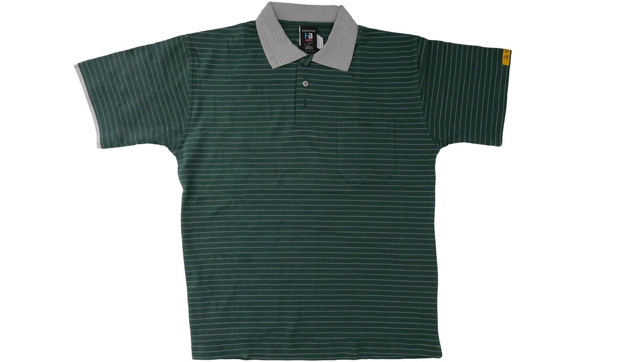 ESD Polo Shirt CONDUCTEX kurzarm, dunkelgrün, grau, unisex, S