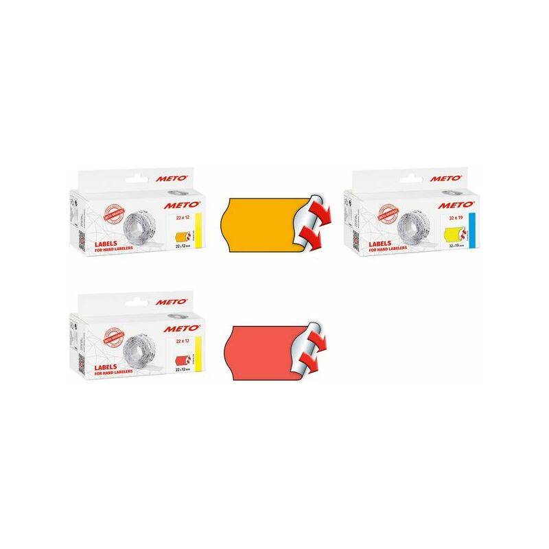 METO Etiketten für Preisauszeichner, 32 x 19 mm, rot
