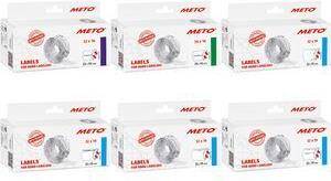 METO Vordruck-Etiketten für Preisauszeichner, 32 x 19 mm geeignet für METO Classic L, 2-zeilig, permanent haftend,