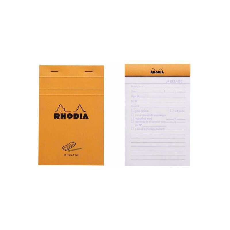 RHODIA Bloc No.140 "MESSAGE", 110 x 170 mm, orange