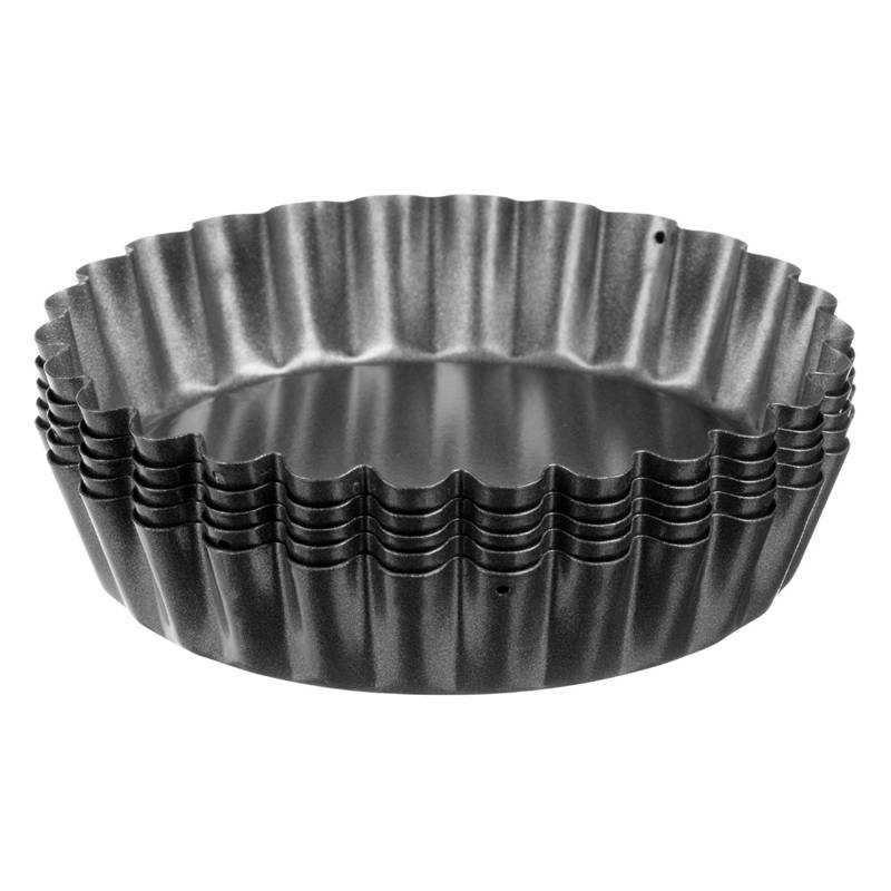 GastroMax Törtchenform, aus Carbonstahl, grau, 4er Set