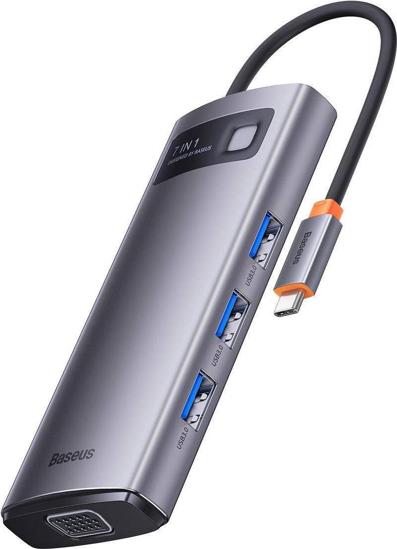 Baseus Metal Gleam Series 7 az 1-ben Hub, USB-C