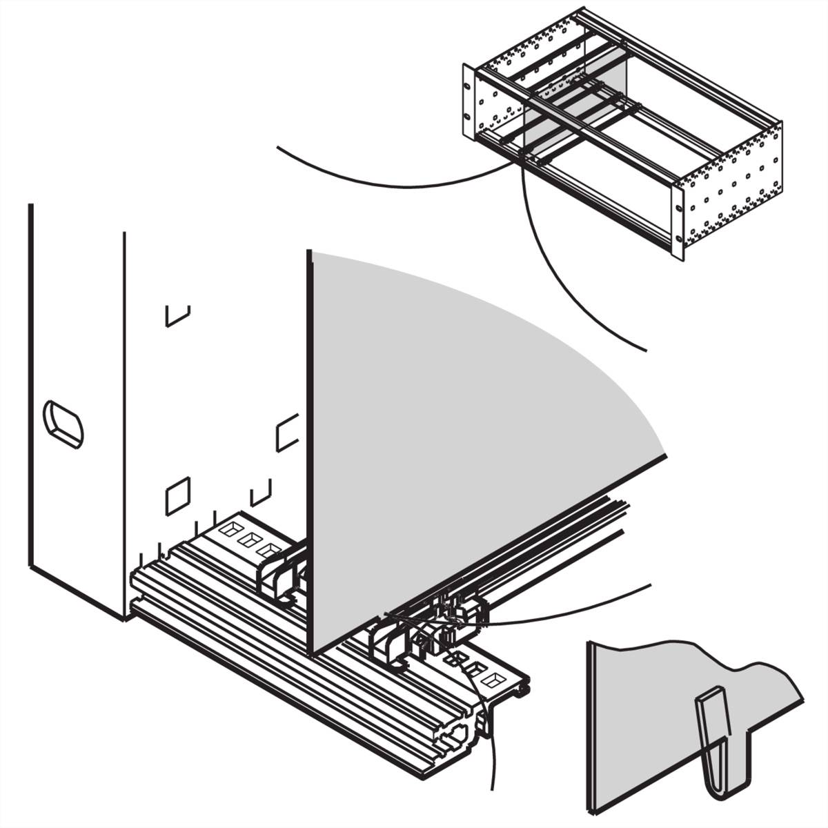 SCHROFF Zwischenwand - ZWISCHENWAND 3HE 220T