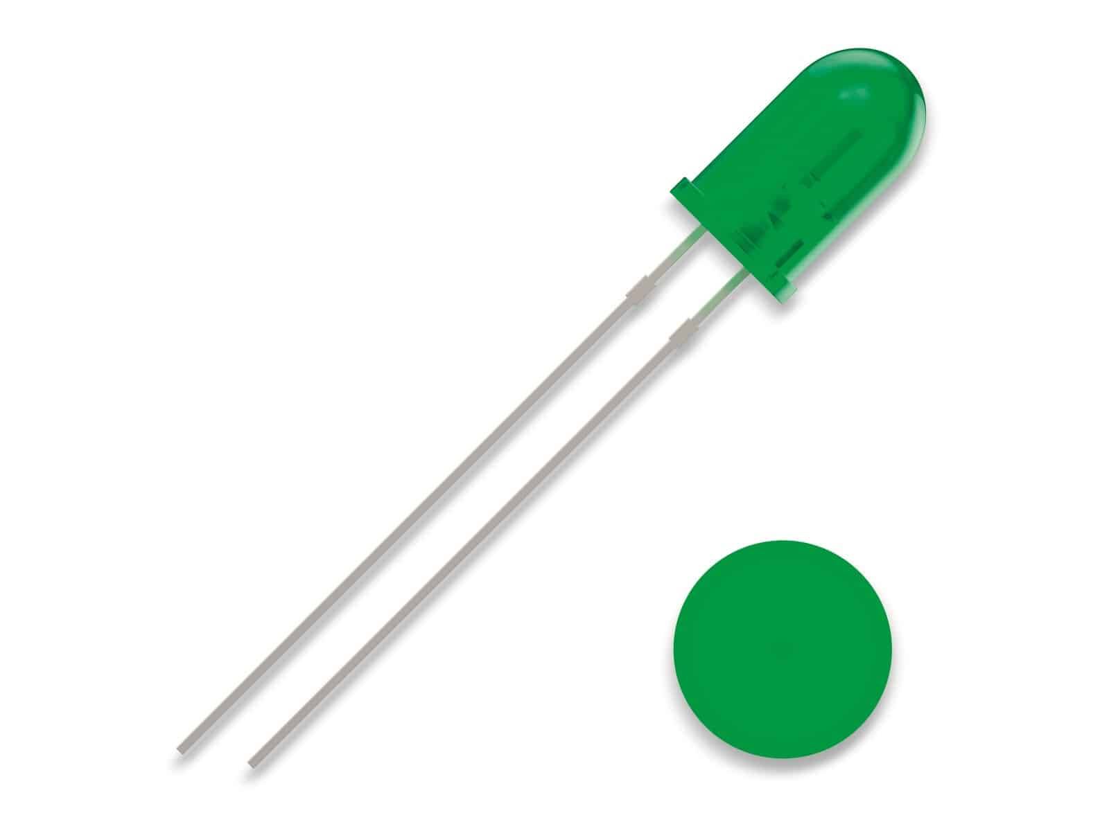 QUADRIOS LED, 5 mm, grün, 2,54 mm