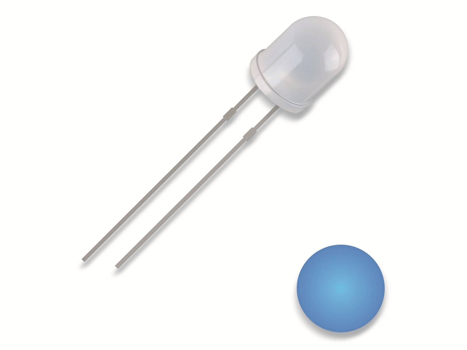 QUADRIOS LED, 3 mm, Blau, 2,54 mm