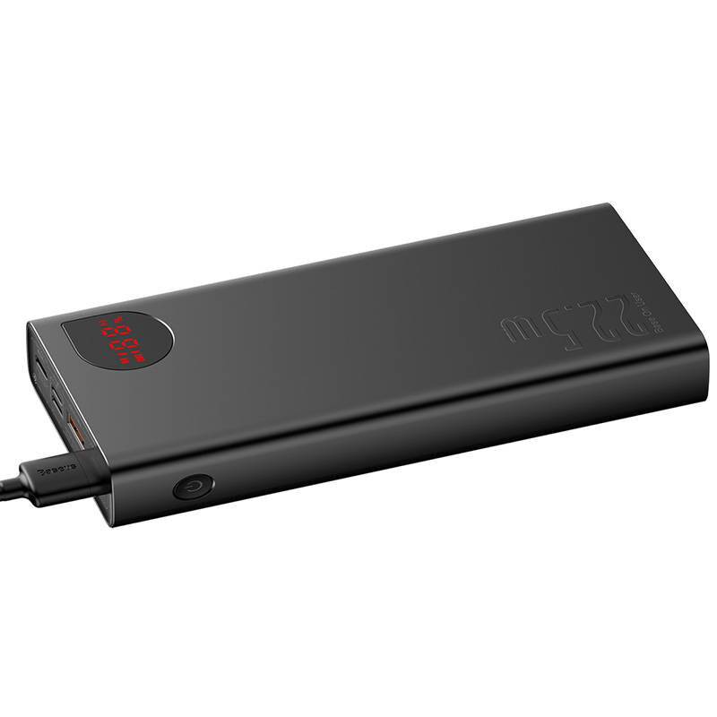Powerbank Baseus Adaman Metal, 20000mAh, 2xUSB, USB-C, Lightning, microUSB 22.5W (schwarz)