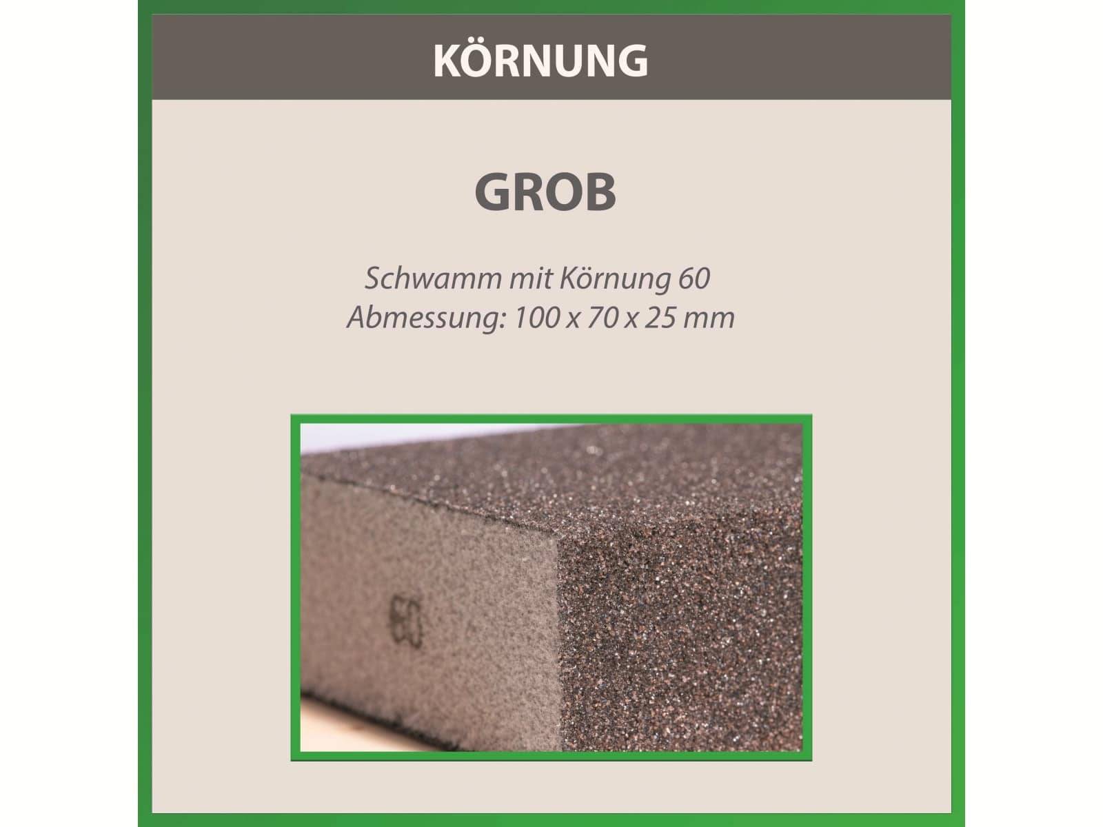 QUADRIOS Schleifschwamm 2202T003, Körnung: 60