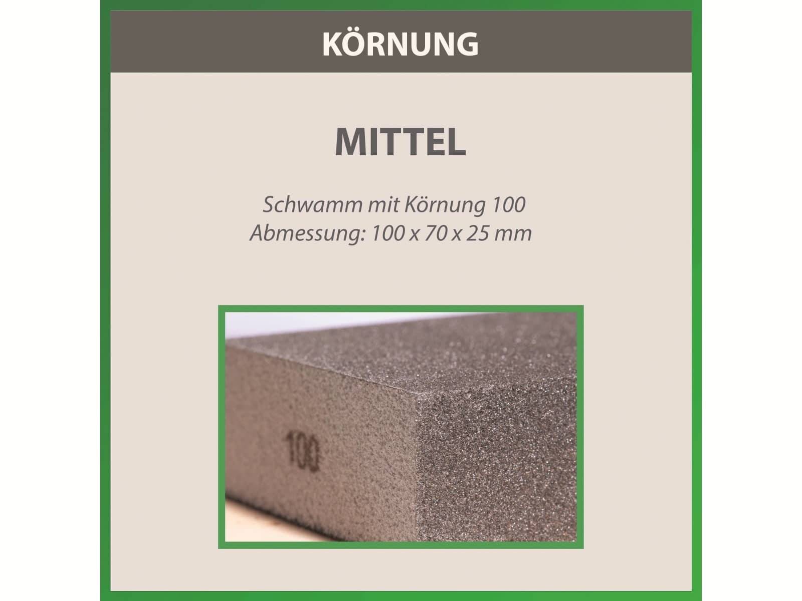 QUADRIOS Schleifschwamm 2202T004, Körnung: 100