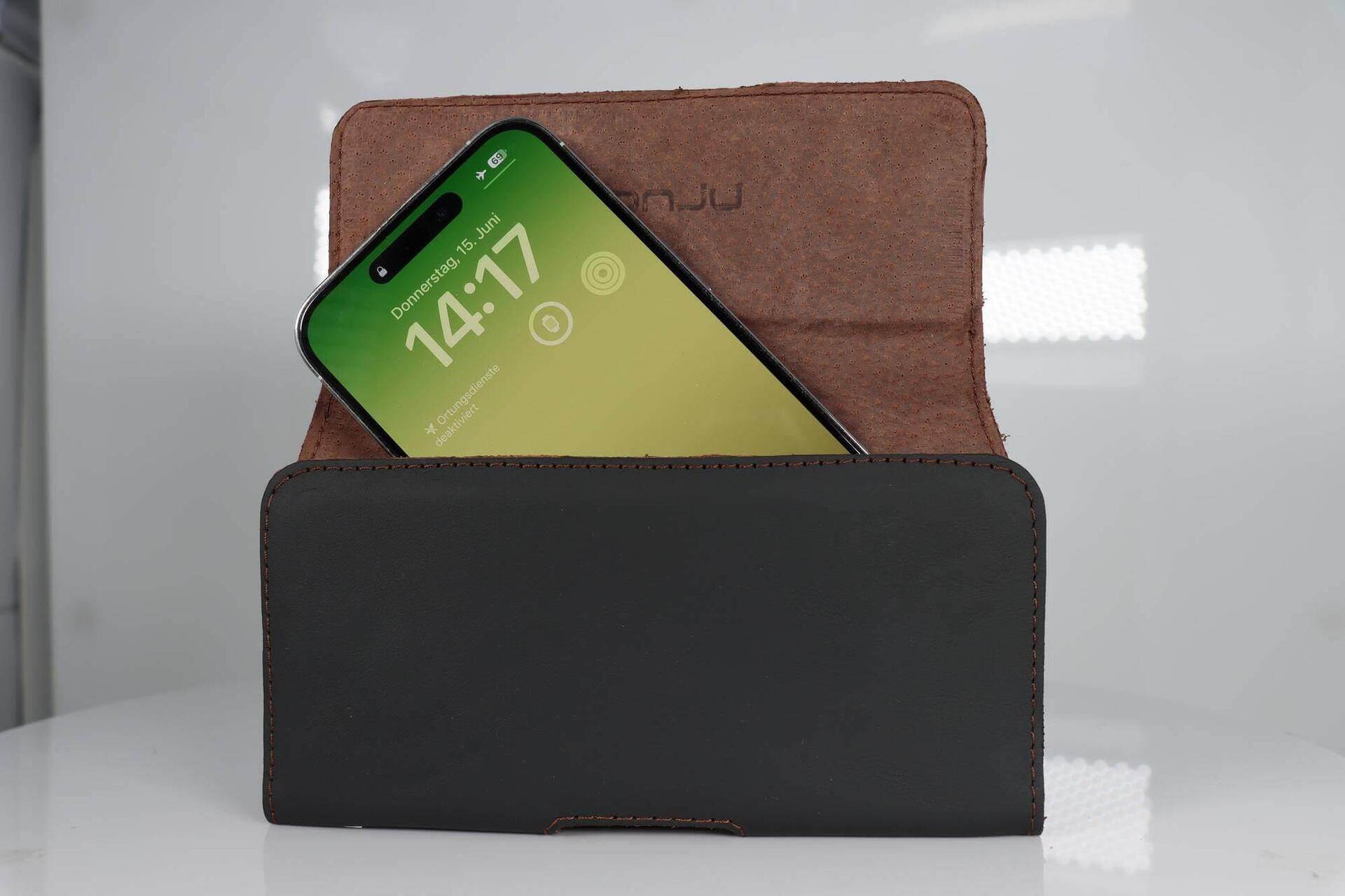 honju horizon Glattleder Gürteltasche