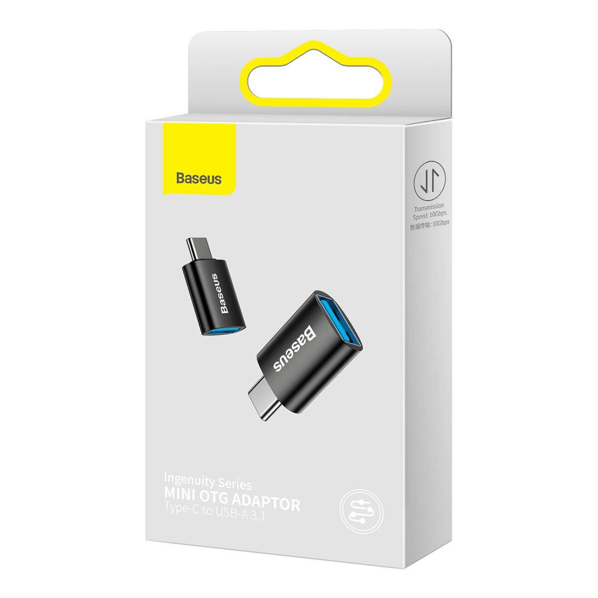 Baseus Ingenuity USB-C auf USB-A Adapter OTG (Schwarz)