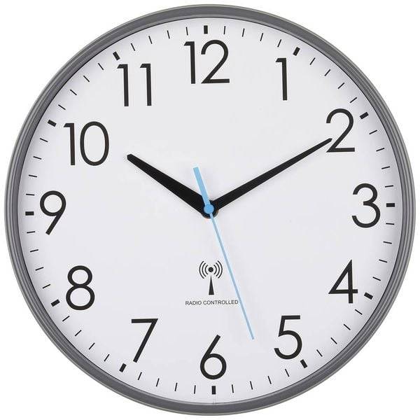 TFA Dostmann 60.3549.10 Funk Wanduhr 300mm x 65mm Grau
