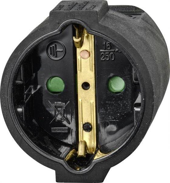 Sygonix SY-4872632 Strom Verlängerungskabel 16A Schwarz 3.00m H05VV-F 3G 1,5mm²