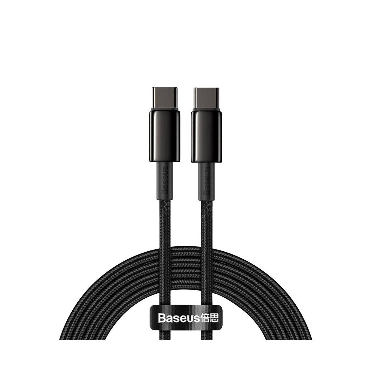 Ladekabel USB Typ C - USB Typ C Schnellladung - Quick Charge 100 W 5 A 2 m Schwarz