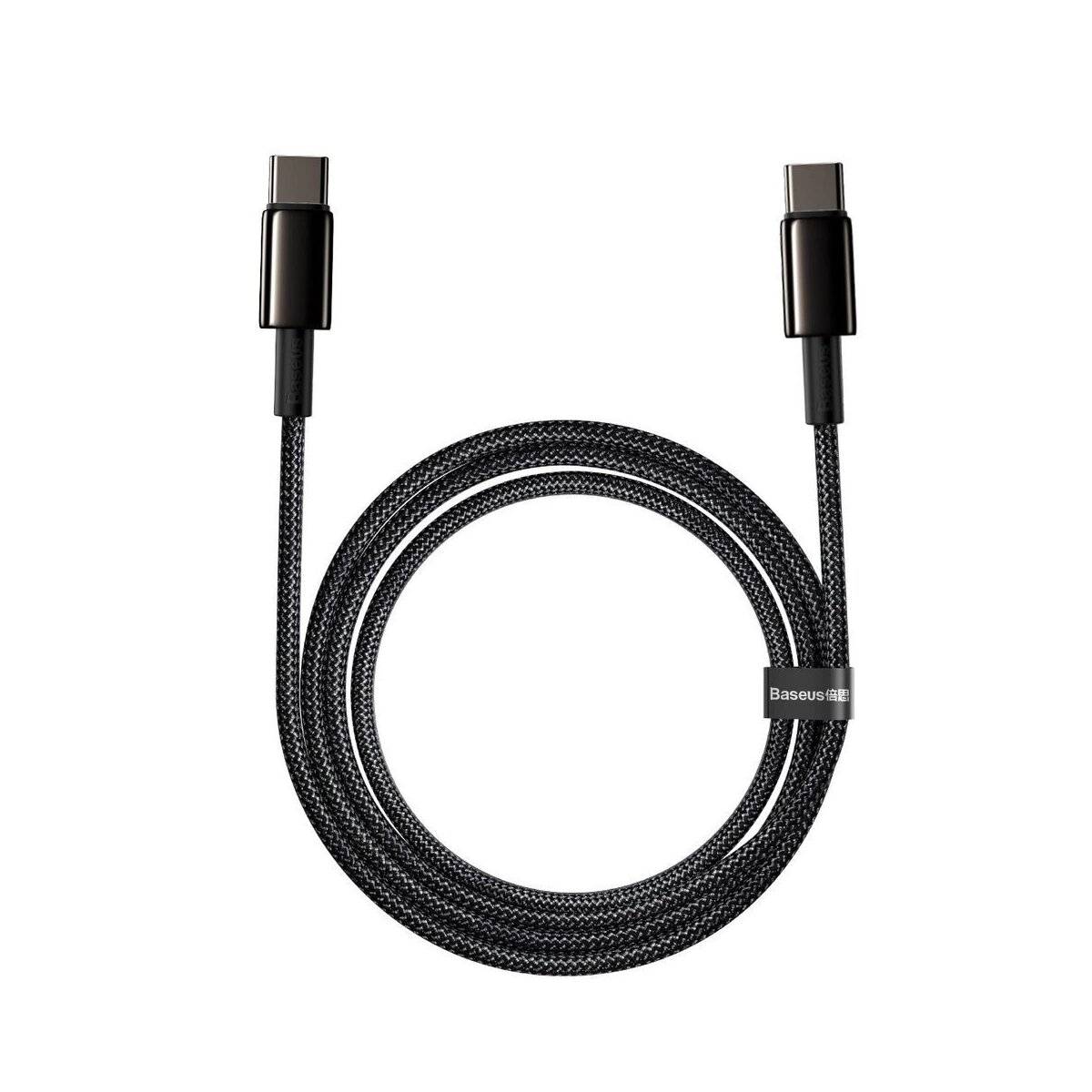 Ladekabel USB Typ C - USB Typ C Schnellladung - Quick Charge 100 W 5 A 2 m Schwarz