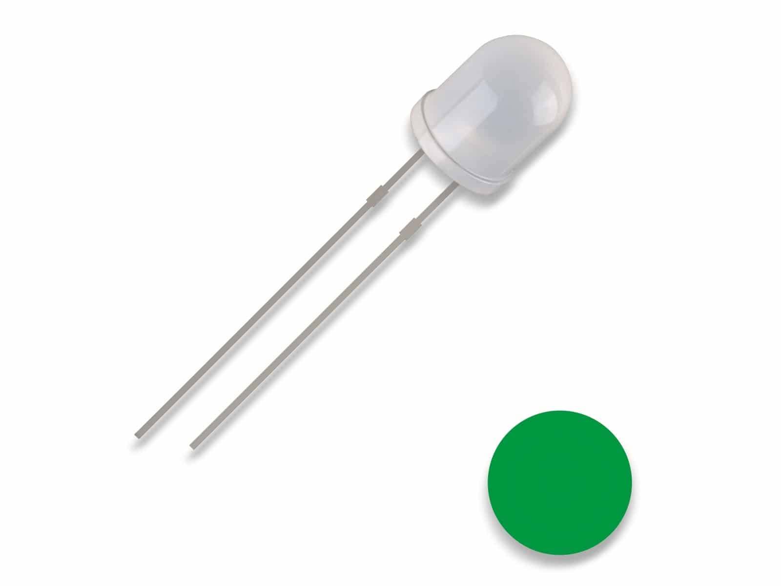 QUADRIOS LED, 3 mm, Grün, 2,54 mm