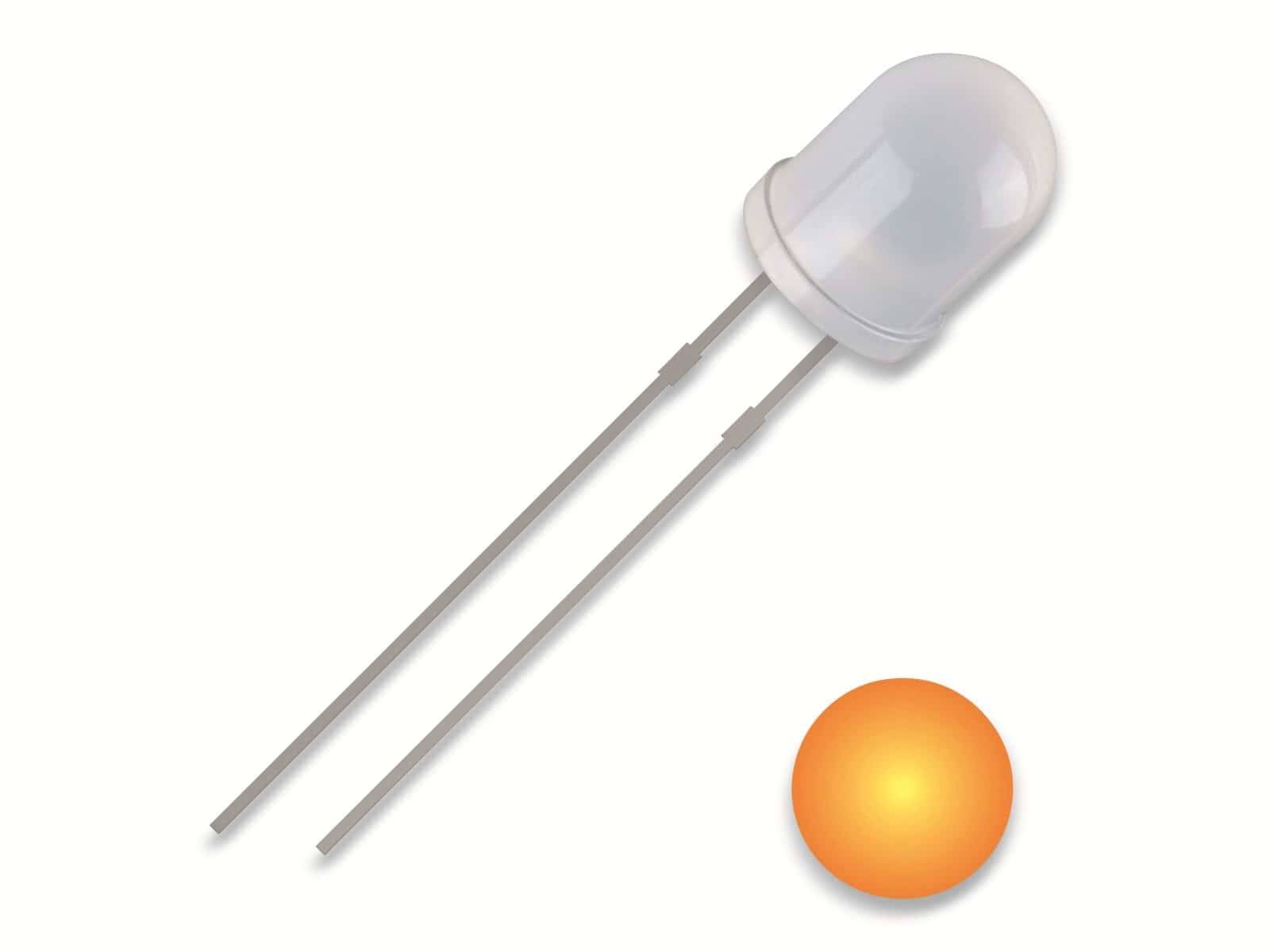 QUADRIOS LED, 5 mm, gelb, 2,54 mm, Diffus