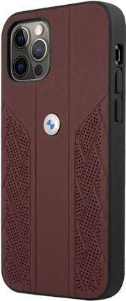 BMW Hard Cover Leather Curve Perforate Red, für Apple iPhone 12/12 Pro, BMHCP12MRSPPR (BMHCP12MRSPPR)